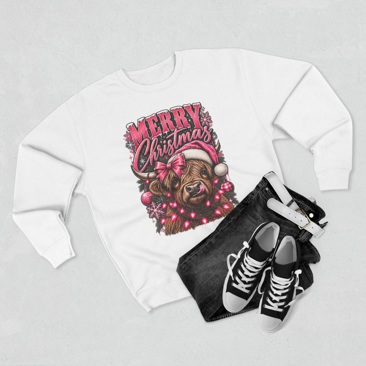 Merry Christmas & Sleighin’ It Daily Christmas Crewneck Sweatshirt