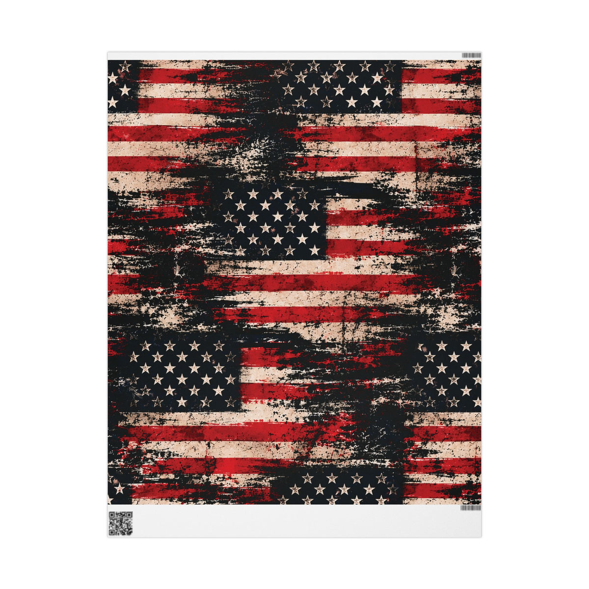 Distressed American Flag Wrapping Paper