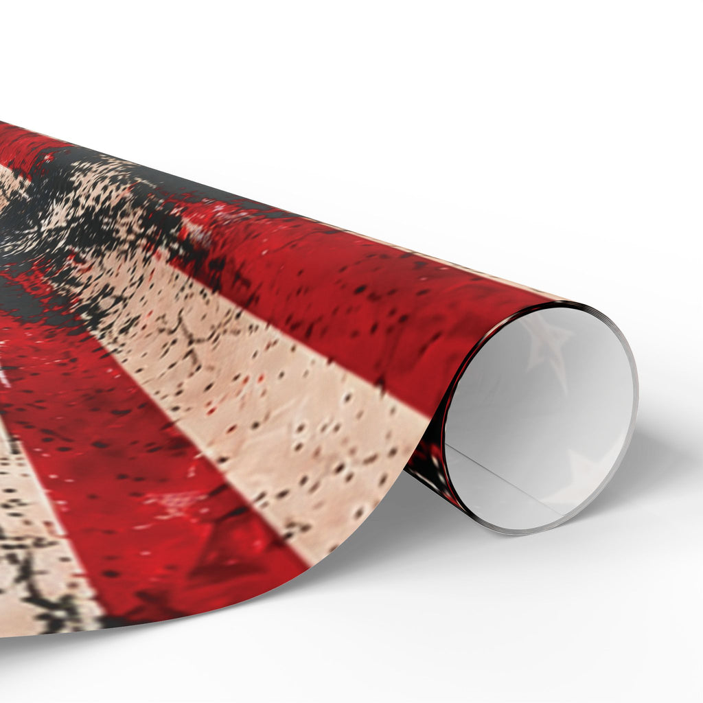 Distressed American Flag Wrapping Paper